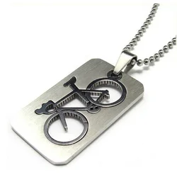 1 PC Stainless Steel Bicycle Bicycle Pendant Necklace 50 cm Unique Fashion Chain Sports Necklace Jewelry