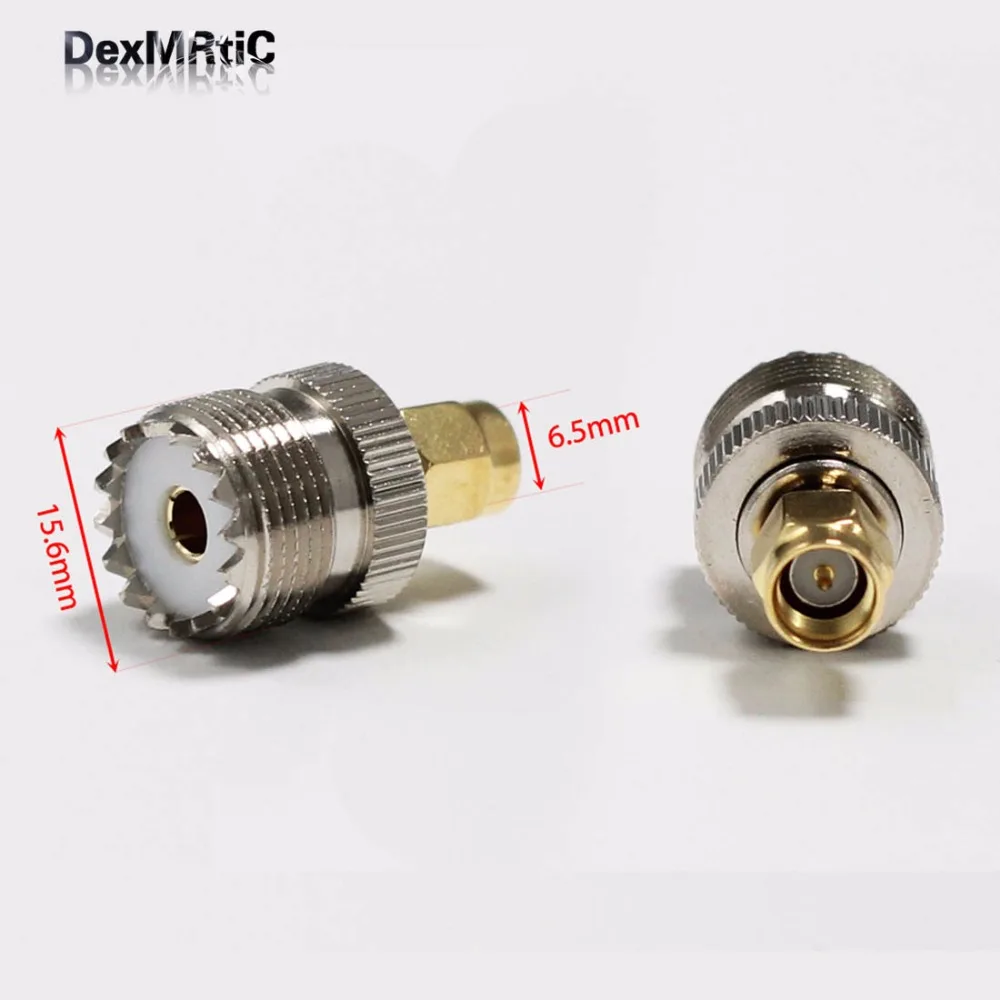 1pc  UHF female jack switch  SMA male plug  RF Coax Adapter convertor sol Straight  Nickelplated  NEW wholesale