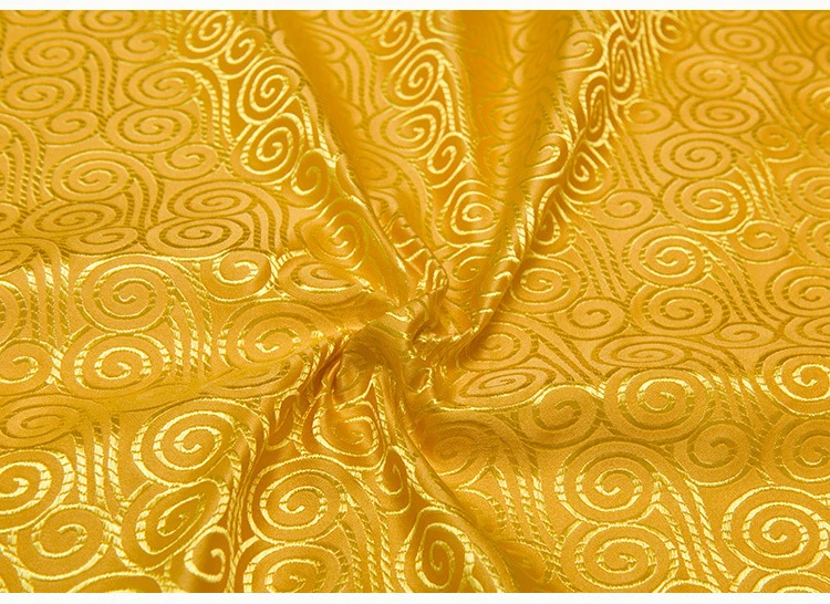HLQON Circle style Metallic Jacquard Brocade Fabric,3D jacquard fabric, yarn dyed fabric for Womens Coat Dress Skirt By meter