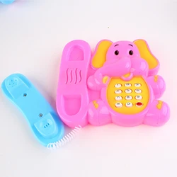 The Elephant Music Telephone Electric Light-emitting Toys For Children Educational Unisex Plastic 2-4 Years 2021