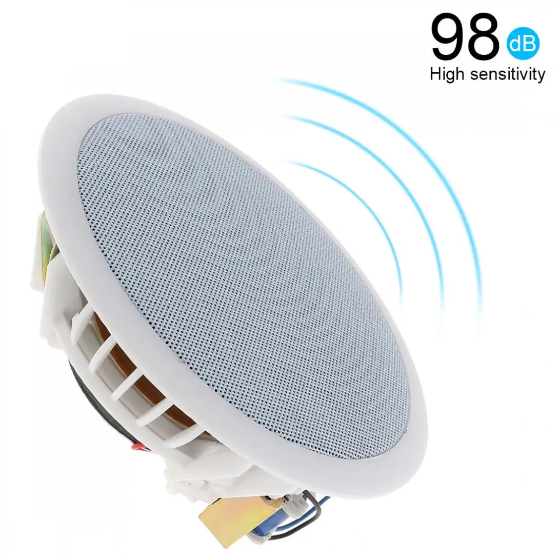 8W Wall-mounted Ceiling Speaker background Music System 3D stereo sound Hifi Soundbar TV speakers Public Broadcast loudspeaker