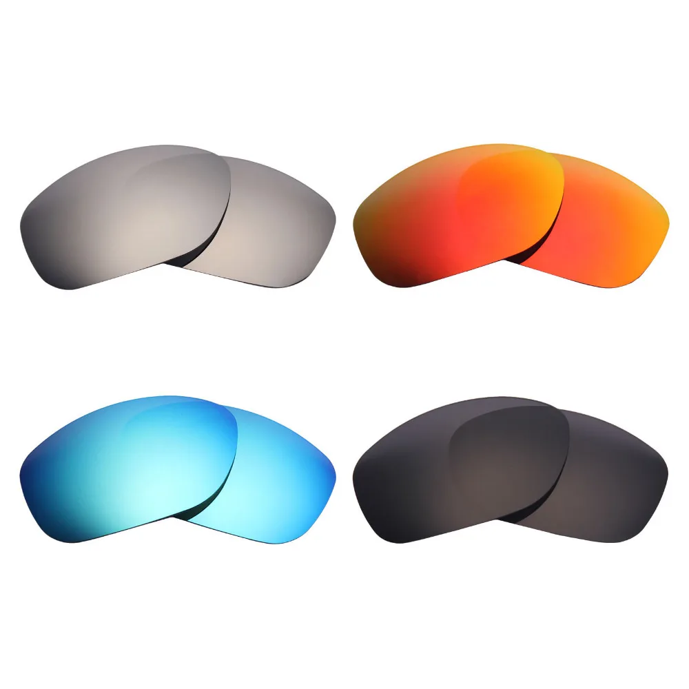 

4 Pairs SNARK POLARIZED Replacement Lenses for Oakley Pit Bull Sunglasses Stealth Black & Ice Blue & Fire Red & Silver Titanium