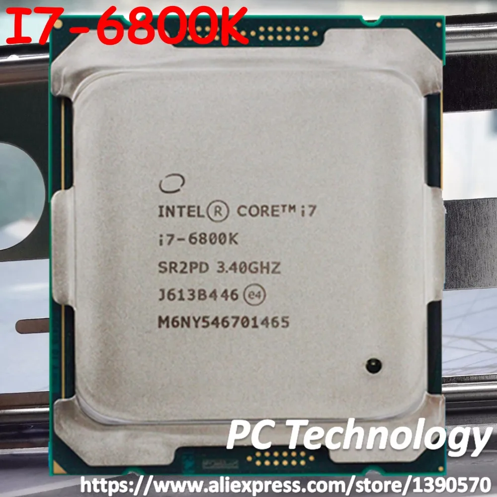 Original Intel CORE I7-6800K I7 6800K 3.40GHZ 15M 14nm 6-CORES LGA2011-3 140W Processor free shipping