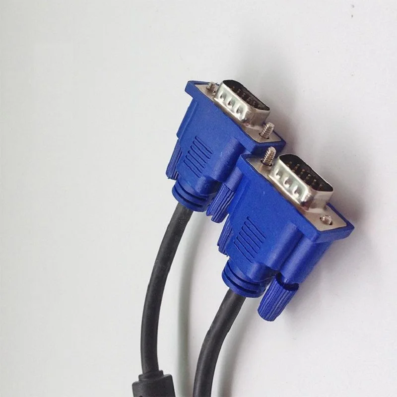 1.5m 5ft 2m 6ft 3m 10ft 5M 16.5Ft SVGA VGA Monitor M/M Male To Male Extension Cable free Ship