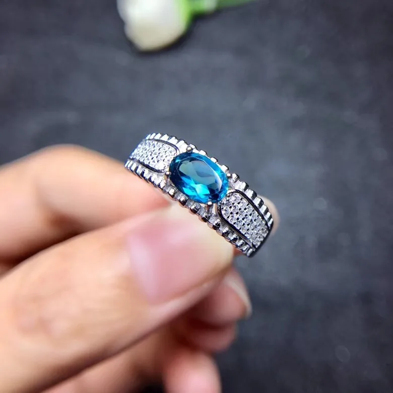 Natural Topaz Ring 925 Silver Sapphire Blue Sapphire new product updated every day to focus on shopkeepers.