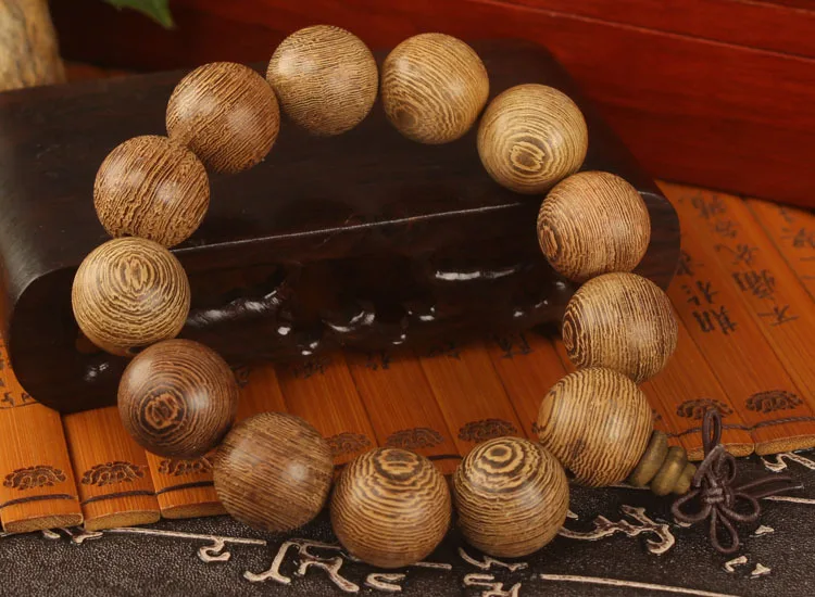 Unique New Natural Cassia siamea Wooden 20mm Big Beads Gifts Buddha Bracelets Trendy Jewelry for Women Men  Balance Practice