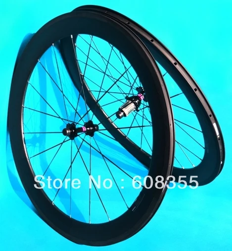 

Полный углеродный 3K матовый дорожный велосипед клинчерная колесная пара 60 мм-отверстия для обода колеса 20 , 24