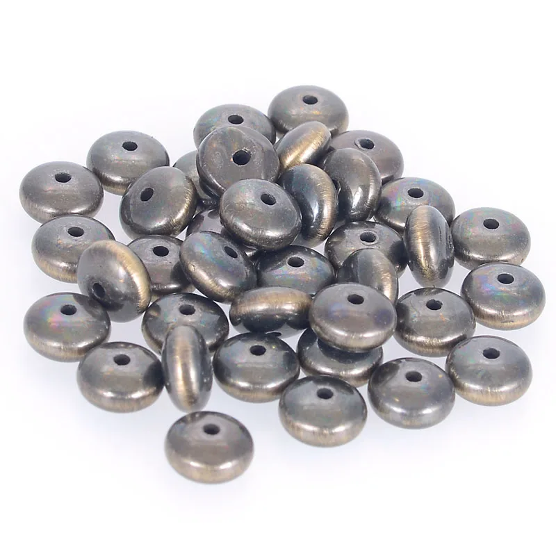 Miasol 50 Pcs/lot Brush Copper Bronze Gunmetal Acrylic Disc Antique Design Spacers Charms Beads For Diy Bracelet Jewelry Making