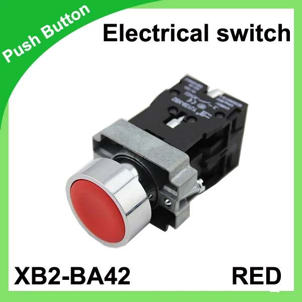 push button switch 22mm XB2-BA42 Red IP40,IP65 momentary push button switch Color Optional