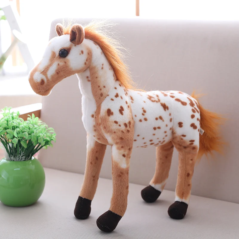 Plush lifelike Horse Toy 4 Styles Stuffed Animal Doll Birthday Gift Horseplay Decor High Quality Toy