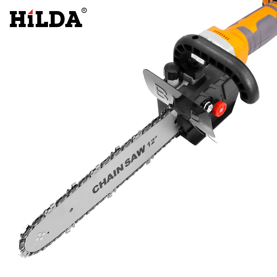 HILDA Electric Chain Saw Adapter Converter Bracket DIY Set For Angle Grinder Woodworking Tool 11.5inch/12inch