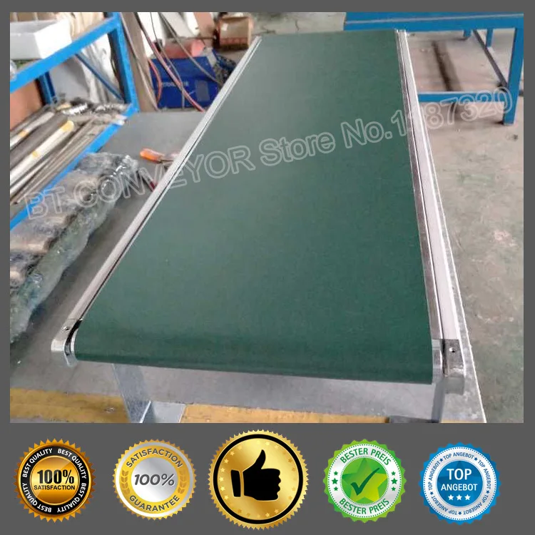 Factory Supply Belt Conveyor 300mm Width * 1000mm 30Kg Loading PVC / PU Belt  Constant or Variable Speed Compact Belt Conveyor