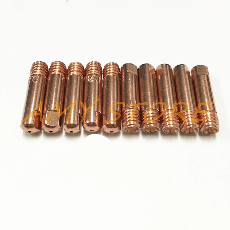 10/20Pcs MB15AK 24KD 36KD M6 M8 Copper MIG/MAG Soldering Welding Torch Contact Tip Gas Nozzle 0.8 1.0 1.2 1.4 1.6mm Optional