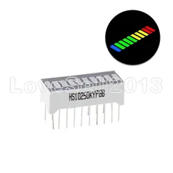 5PCS 10 Segment 4 Color LED Battery Level Bar Graph Power Display Indicator Module Red Yellow Green Blue Multi-color