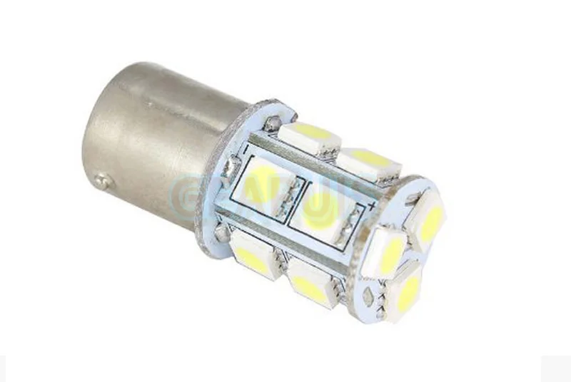 

50pcs P21W S25 1156 BA15S LED Turn Signal Bulb 5050 13 SMD Car Brake Tail Light Parking Light DC 12V White Blue Red yellow