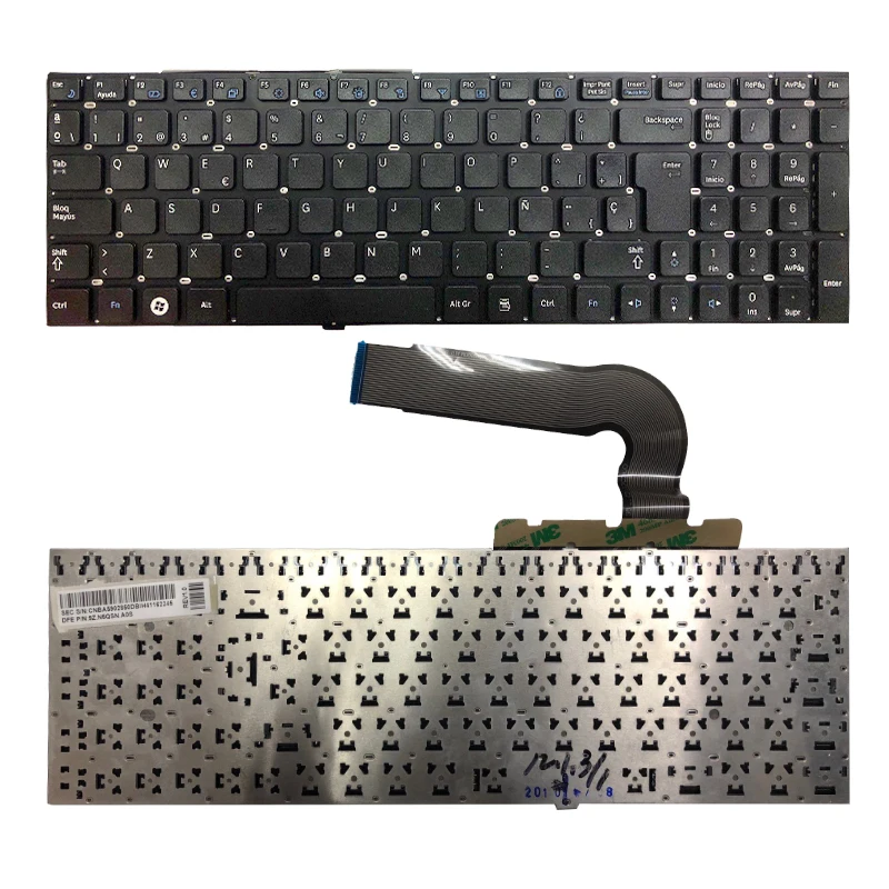 Teclado para Laptop Samsung Rf510 Rfqx530 Rc530 Novo Teclado Preto com Versão sp