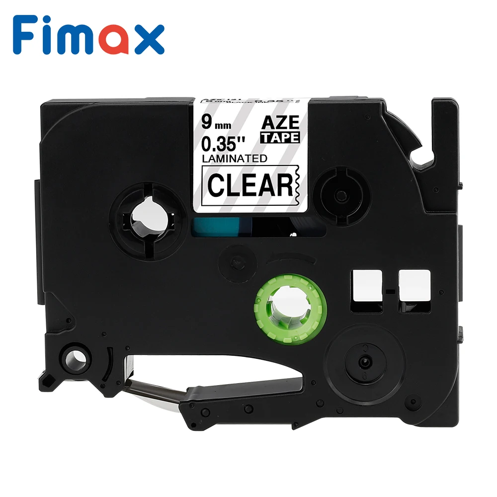 Fimax 2 Packs 221 121 Compatible for Brother TZe Label Tape TZe-121 TZ-121 9mm Black on Clear tze tape for Brother P-touch Label