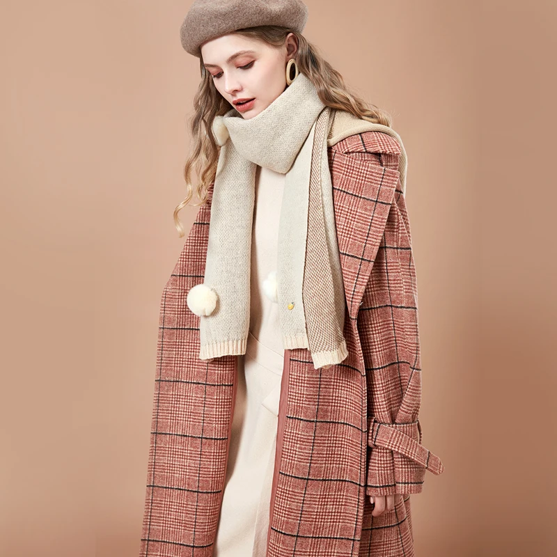 ARTKA 2018 Autumn and Winter Women Vintage Plaid Coat Lapel Single-breasted Woolen Coat FA15085D