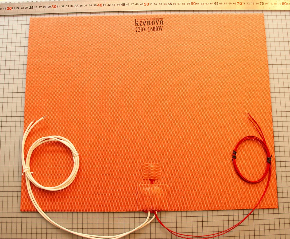 

400X500mm 1600W w/ NTC 100K Thermistor,Keenovo Silicone Heater Huge Mega 3D Printer Heater,Heatbed Large Plate Heating Pad