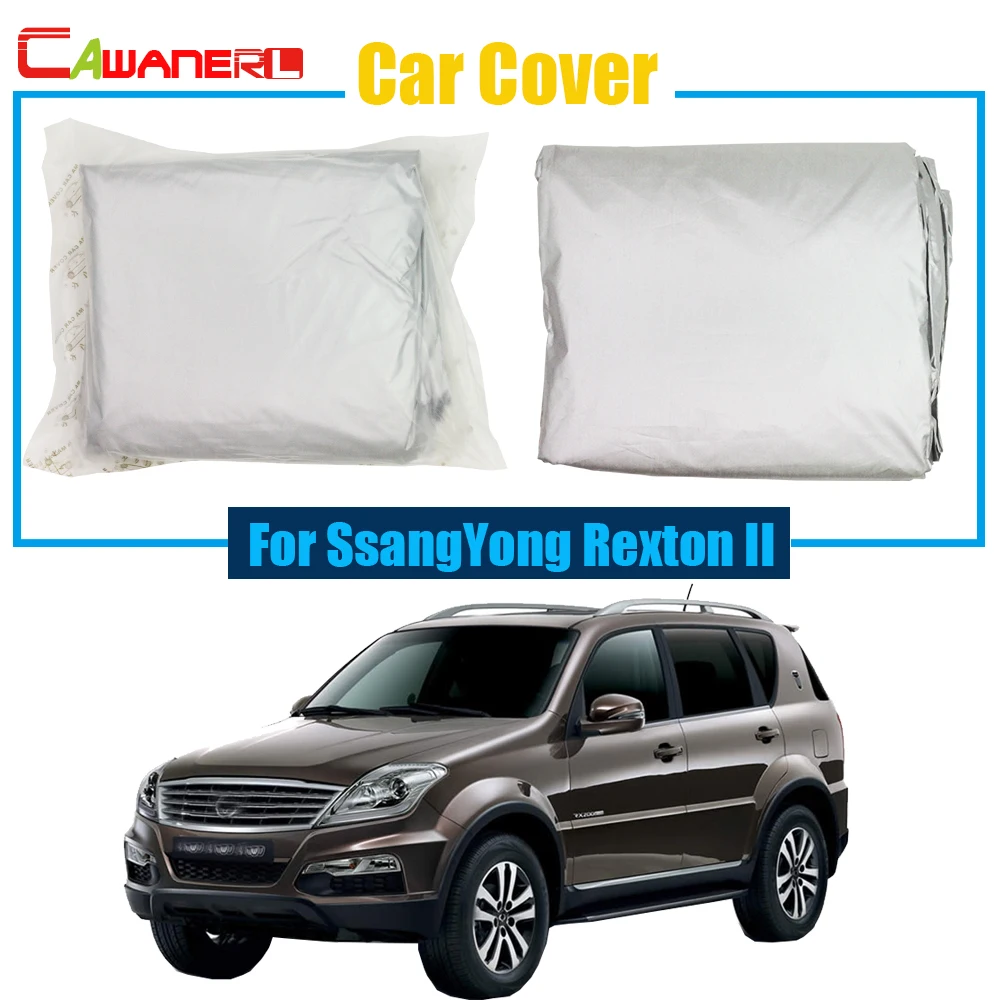 Cawanerl Car Cover SUV Anti UV Rain Snow Sun Resistant Protector Cover For SsangYong Rexton II