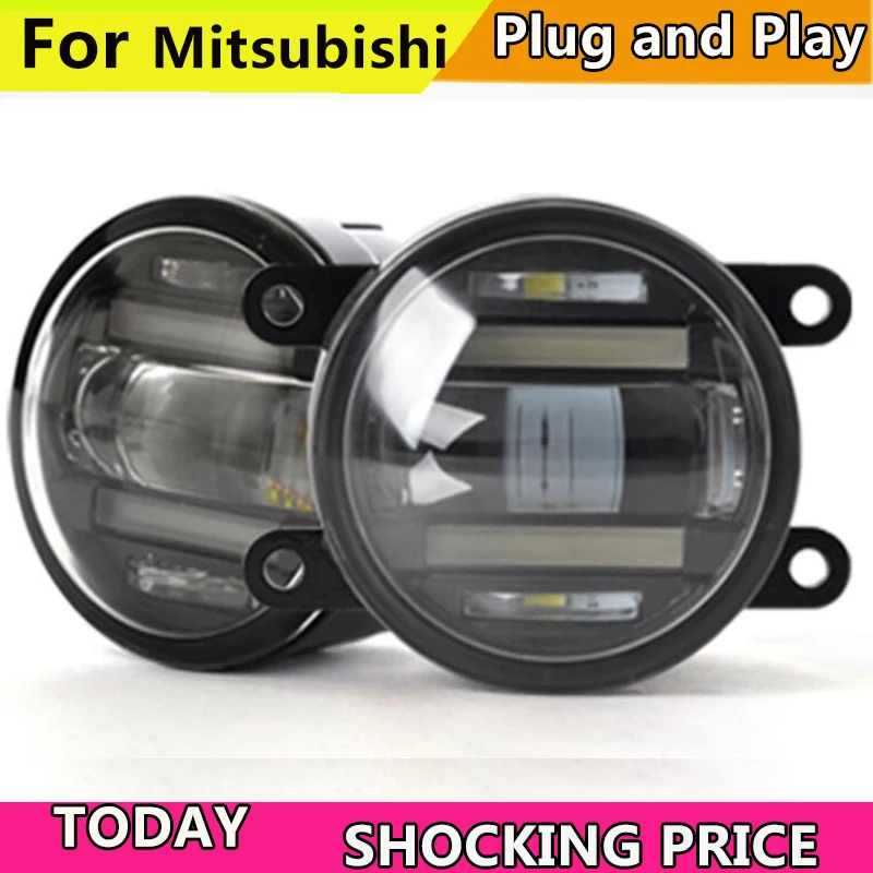 Car Styling Fog Lamp for Mitsubishi Outlander Pajero Grandis ASX L200 Triton Fog Light