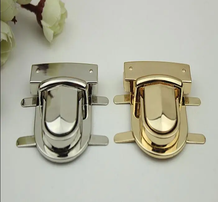 (6 PCS/lot) 4 color high-grade die-casting electroplating mortise lock handbags decorative accessories