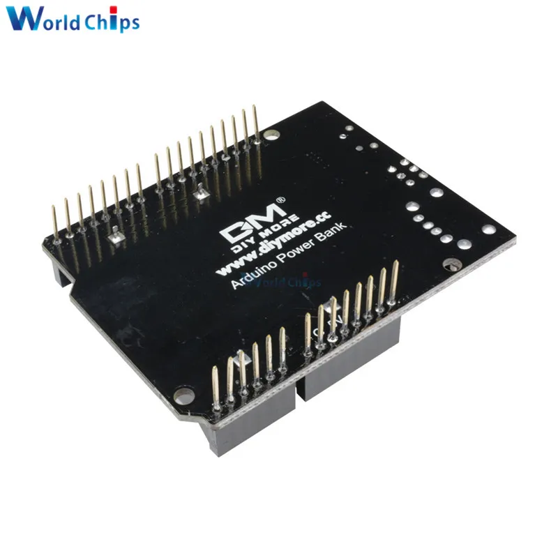 Dual 16340 Lithium Battery Charger Shield Module ESP8266 ESP32 Power Supply Rechargeable Dual Output 3.3V 5V for Arduino R3