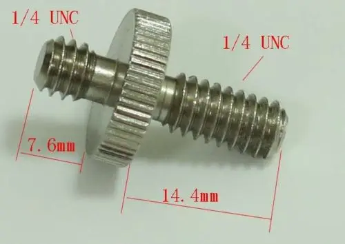 

1pcs long 1/4" Male Threaded to 1/4" Male Threaded screw Adapter new for tripod camera