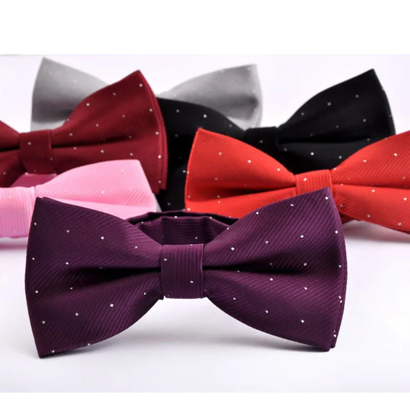 

NEW Man's Classic Bowtie for Business Fashion Neckwear Adjustable Mens Bow Tie Polyester Bowties