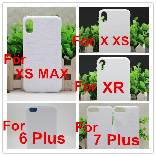 Mix Model Shell Housings 3D sublimation white blank case 3d cover for iPhone X XS MAX XR 6 Plus 7 Plus 8 Plus Total 1000pcs/Lot