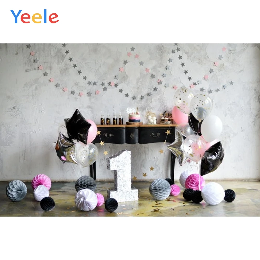 Yeele 1st Sinh Nhật Cảnh Bóng Bay Cho Bé Con Đảng Cá Tính Chụp Ảnh Phông Nền Chụp Ảnh Nền Cho Studio Ảnh