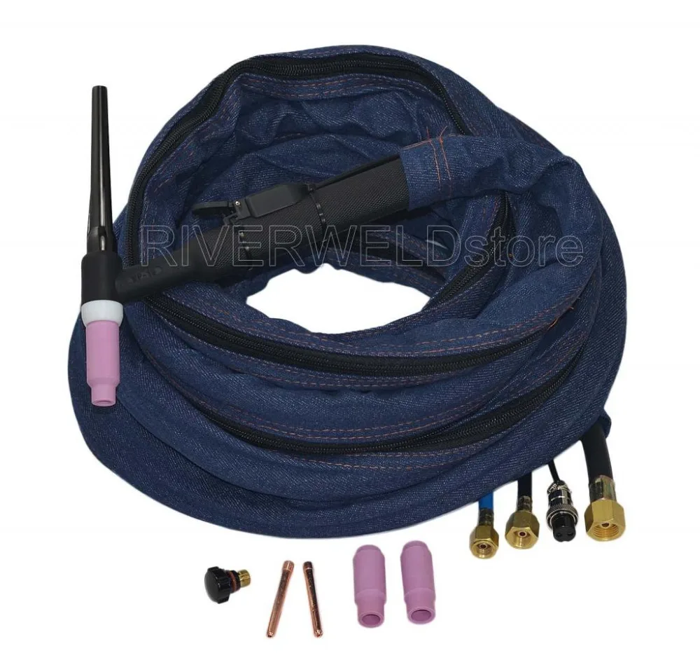 

WP-18-25 25-Foot 7.6-Meter Water Cooled 350Amp TIG Welding Torch Complete,