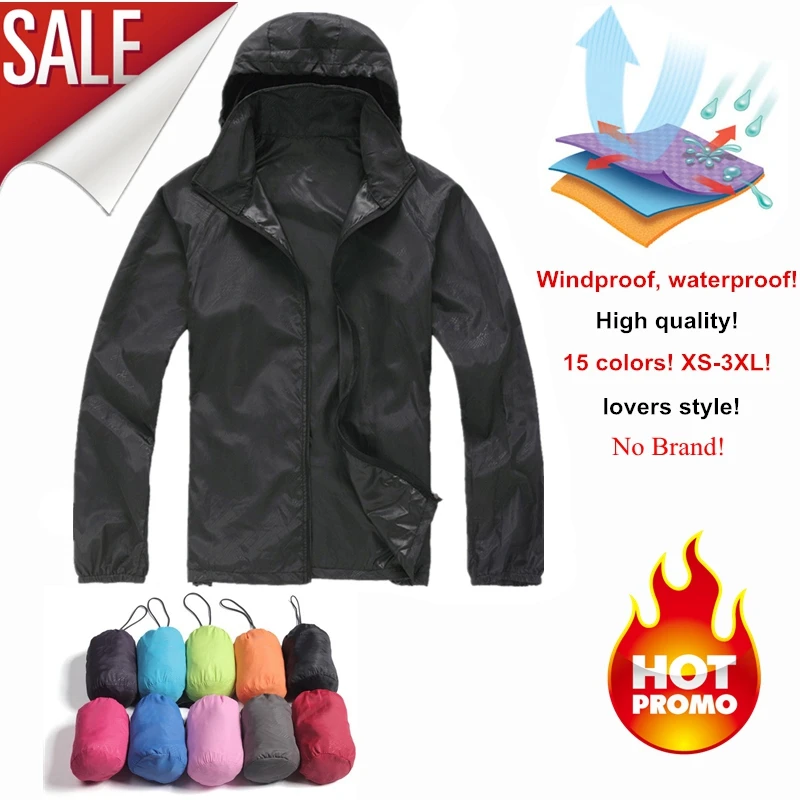 15Color Mens Quick Dry Skin Sun Protection Clothing Couple Medels Coat Fashion Windbreaker Waterproof Men Women Jacket