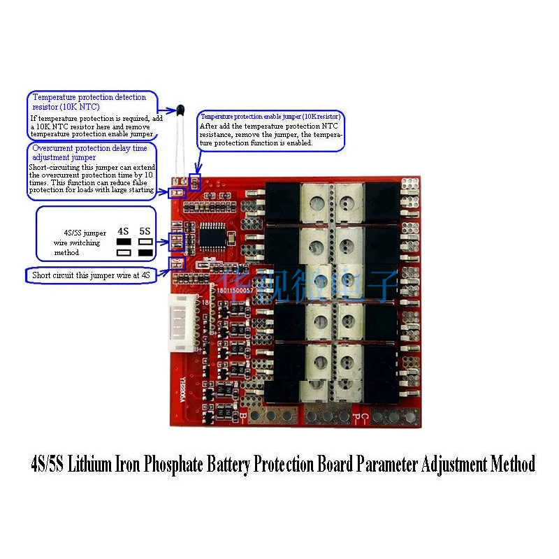 4S 5S 100A 12.8V 16V PCM BMS tablica zabezpieczająca baterię w/równowagę dla LiFePo4 akumulator litowo-żelazowo-fosforanowy 3.2V