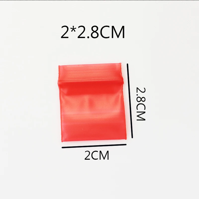 

Высококачественный 300 шт./лот 2x2,8 см красный застежка-молния замок повторно закрывающийся пластиковый пакет Полиэтиленовые мини-пакеты для упаковки ювелирных изделий