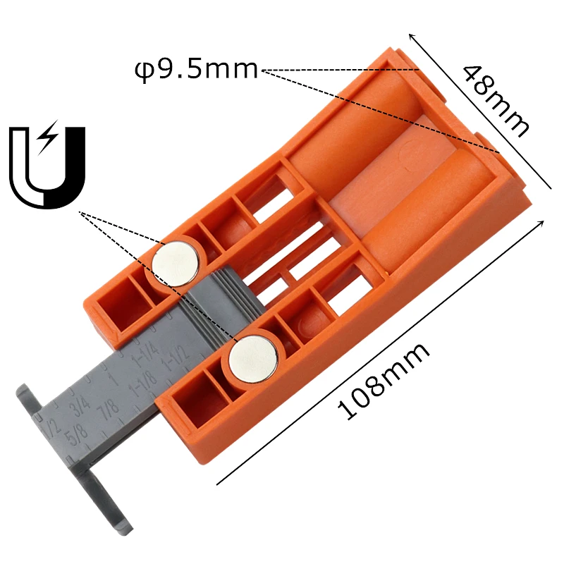 Carpentry Pocket Hole Jig Set 9.5mm Wood Drill Guide Bevel Angle Hole Puncher With Positioning Magnet For DIY Woodworking Tool