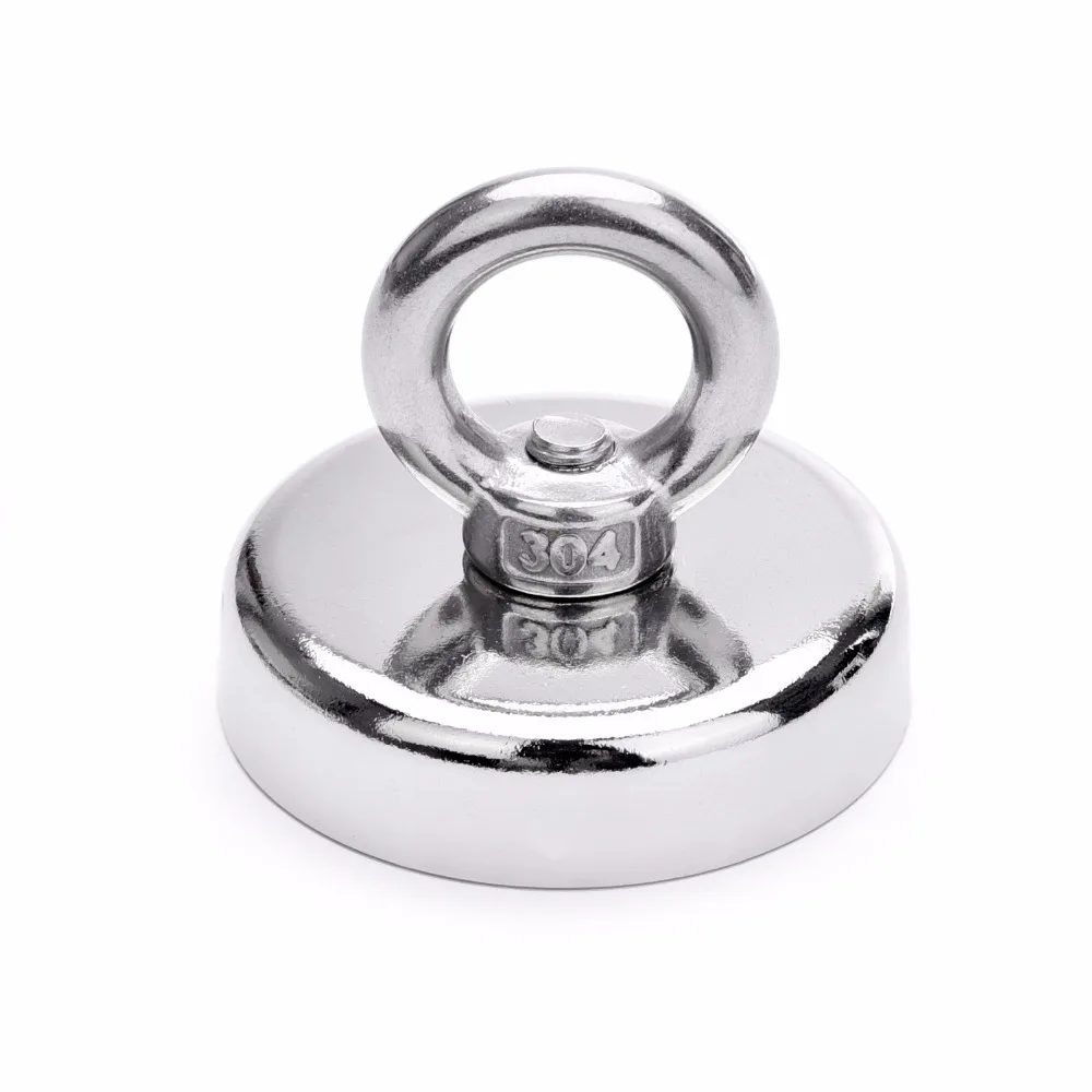 

1pcslot Pulling 150kg Mounting Magnet Dia 75mm Magnetic Pots with Ring Lifting Magnet Strong Neodymium Permanent deep sea