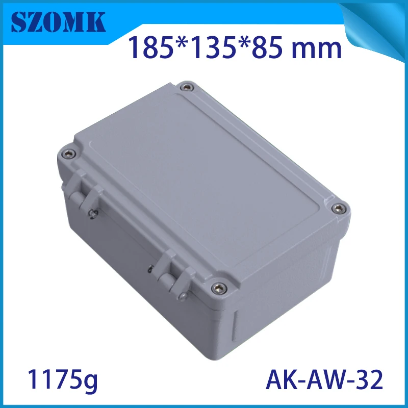 1 Piece 185*135*85mm die cast aluminum project enclosure hinged waterproof electronics controller shell instrument box