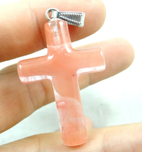 natural stone Quartz crystal Turquoises tiger eye cross charms Pendant for diy Jewelry making necklace Accessories