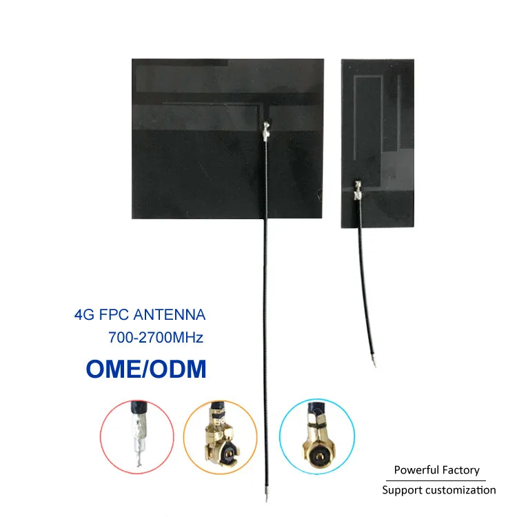 유연한 안테나 내장 FPC, 4G LTE, 3G, 10Dbi, UFL, MIMO, 698-2700Mhz, IPEX, MHF4 커넥터, 1 개