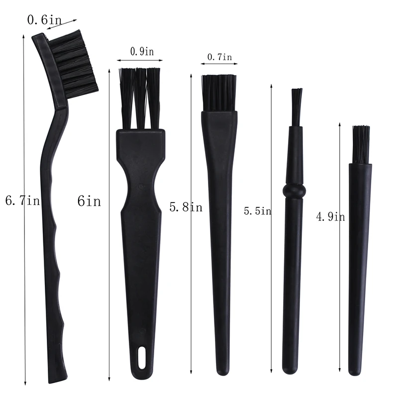 6 pz/lotto Anti Static Brush ESD di Sicurezza In Fibra di Synthenic Dettagli Spazzola di Pulizia Strumento Per Il Telefono Mobile Tablet PCB BGA di Riparazione lavoro