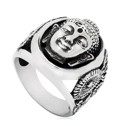 New Standard Buddha Bless Ring Stainless Steel Buddhism Jewelry Rings Wholesale Price