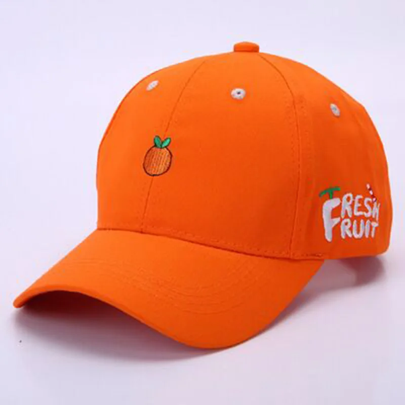 MAERSHEI 2019 New Spring Fruit Fresh Cute hat Cap Girls Youth Baseball Cap Hat Casquette Summer Women's Orange Pink Yellow Caps