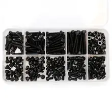 300pcs Black Hex Bolts and Nuts Set #2