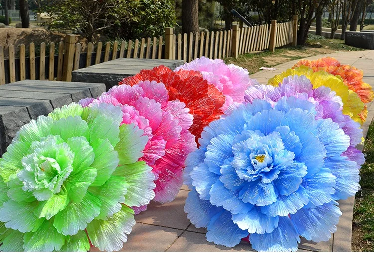 

70cm Retro Chinese Peony Flower Umbrella for Children Kids Dance Performance Props Wedding Decoration W9287