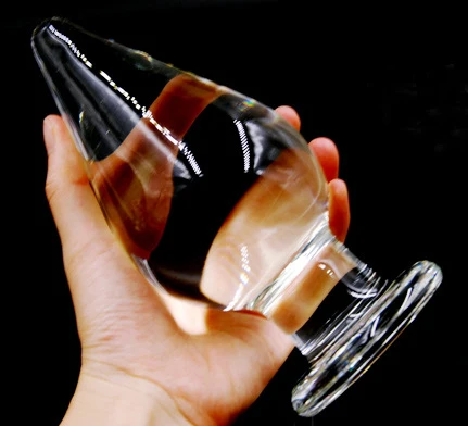 Big Anal Plug Size 16cm*7.5cm Super Large Transparent Crystal Glass Butt Plug Anal Dildo, Huge Anal Sex Toys For Woman Men.