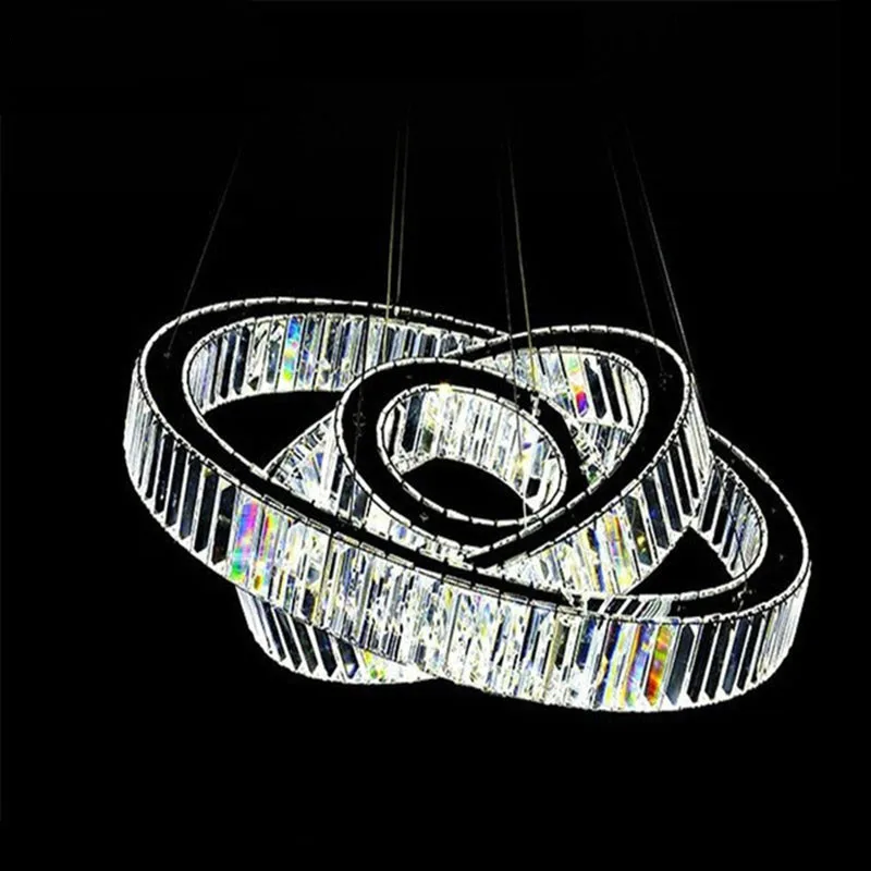 

Hot Sale LED K9 Luxury Crystal Ring Pendant Light for Dining Room Lamp Lustres De Cristal Suspension Modern LED Light Fixture