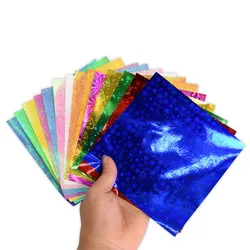 50pc/set Multicolor Square Origami Paper Single Side Shining Folding Solid Color Papers DIY Scrapbooking Art Crafts Decoration