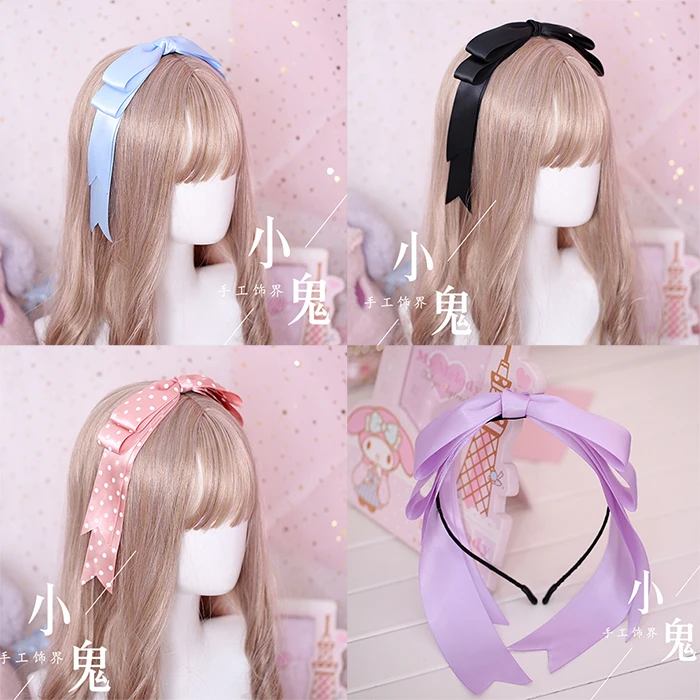 Japanische mädchen handarbeit übergroßen stirnband DIY bogen haar zubehör kopfschmuck Lori Lolita Mengniang COS stirnband