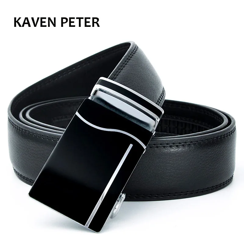 Genuine Leather Belt Automatic Buckle Men Automatic Buckle Leather Belts For Business Men High Quality Cowskin Automatic Buckle